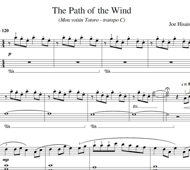 Path Of The Wind Piano Sheet Music